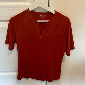 Athleta Women's Short Sleeve Red/OrangeTop